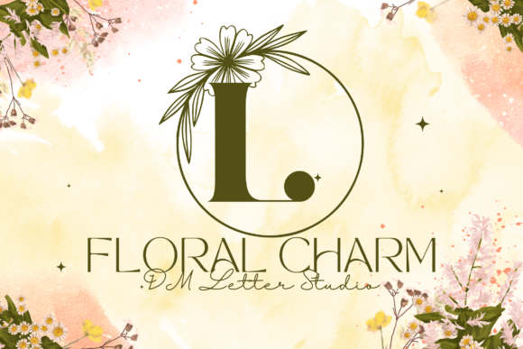 Floral Charm Monogram: A Typeface for Timeless Editorial Design