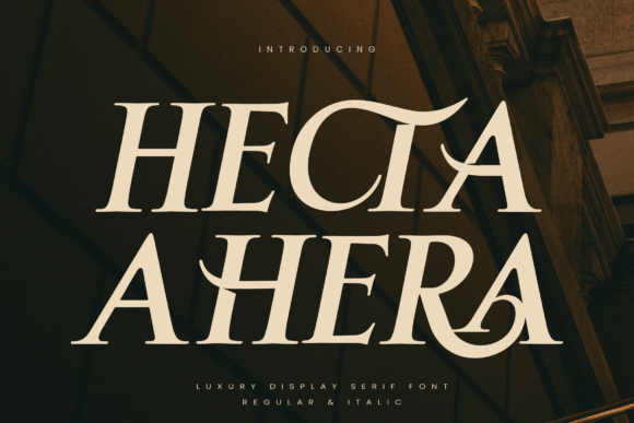 Hecta Ahera: A Serene Serif Typeface for Digital Branding
