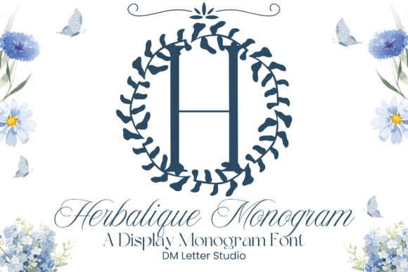 Herbalique Monogram: A Botanical Typeface for Editorial Design