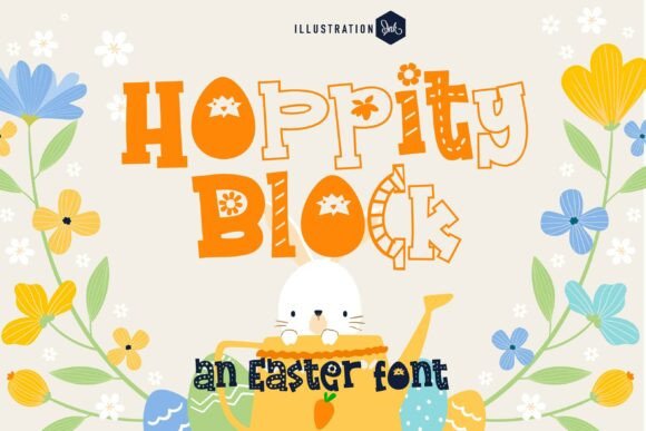 Hoppity Block: A Whimsical Font for Editorial Design