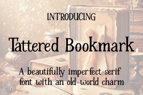 Tattered Bookmark Font: A Warm, Handwritten Typeface for Branding with Character